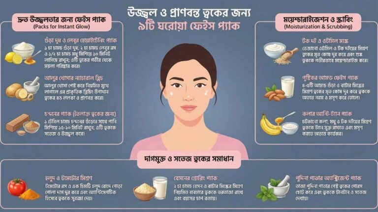 9 home packs for glowing skin