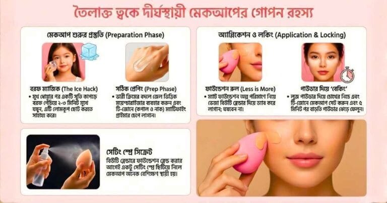 তৈলাক্ত ত্বকের দীর্ঘস্থায়ী মেকআপ টিপস