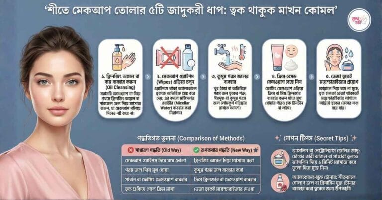 শীতে মেকআপ তোলার ৫টি ধাপ