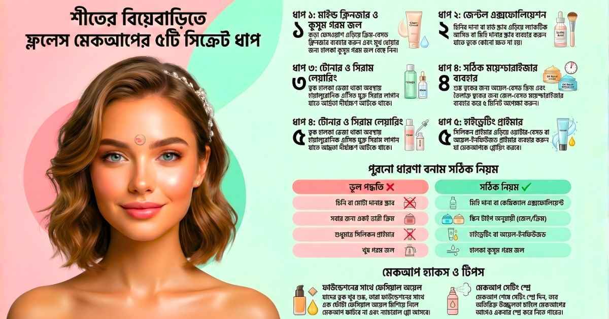 শীতের বিয়েবাড়ির ফ্ললেস মেকআপ গাইড