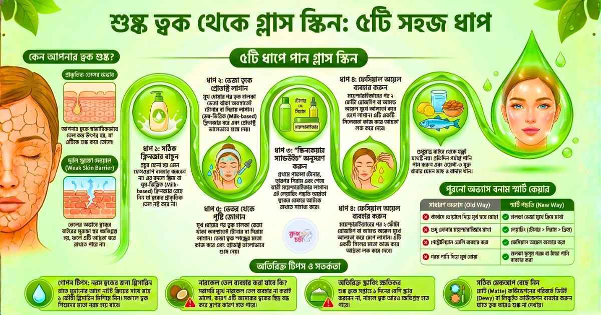 শুষ্ক ত্বক থেকে গ্লাস স্কিন
