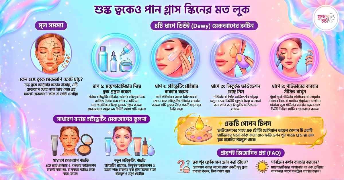 শুষ্ক ত্বকের ডিউই মেকআপ গাইড