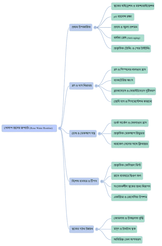 গোলাপ জলে রূপচর্চা: উজ্জ্বল ত্বকের ১৬টি কার্যকর ঘরোয়া উপায়