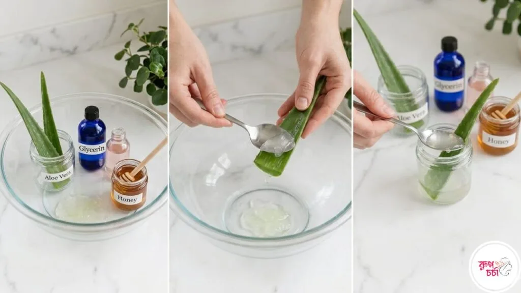 Glycerin and rose water