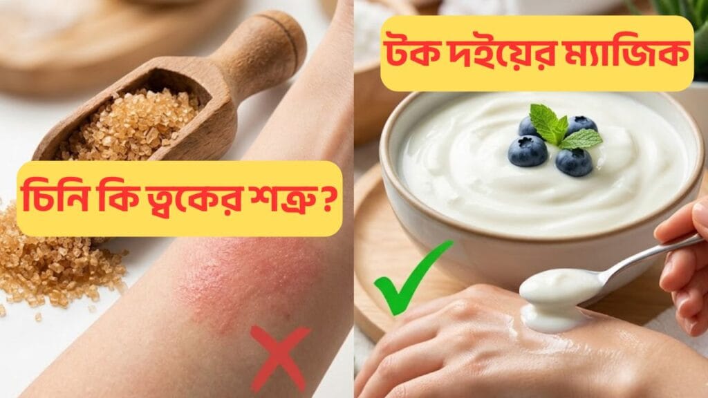 Harm of sugar on the skin and benefits of sour yogurt