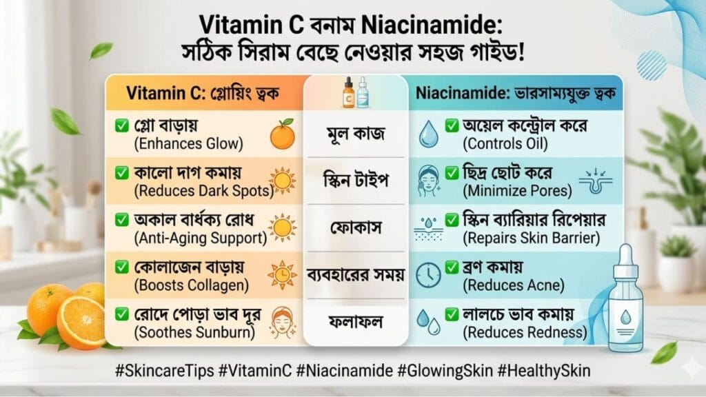 Vitamin C vs Niacinamide