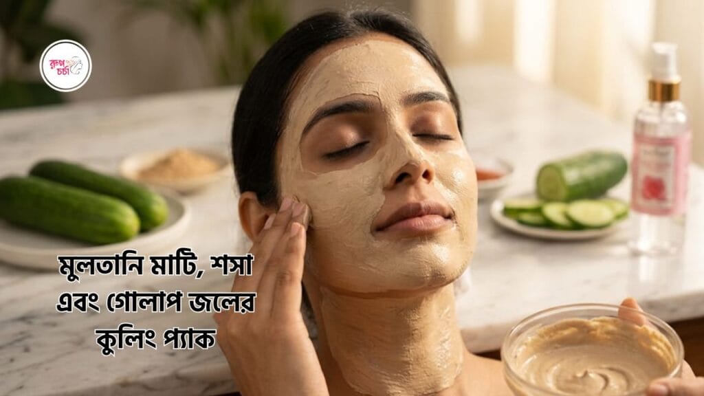 Multani mitti, cucumber and rose water cooling pack