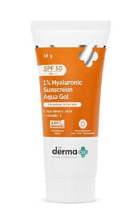 The Derma Co 1% Hyaluronic Sunscreen Aqua Gel SPF 50